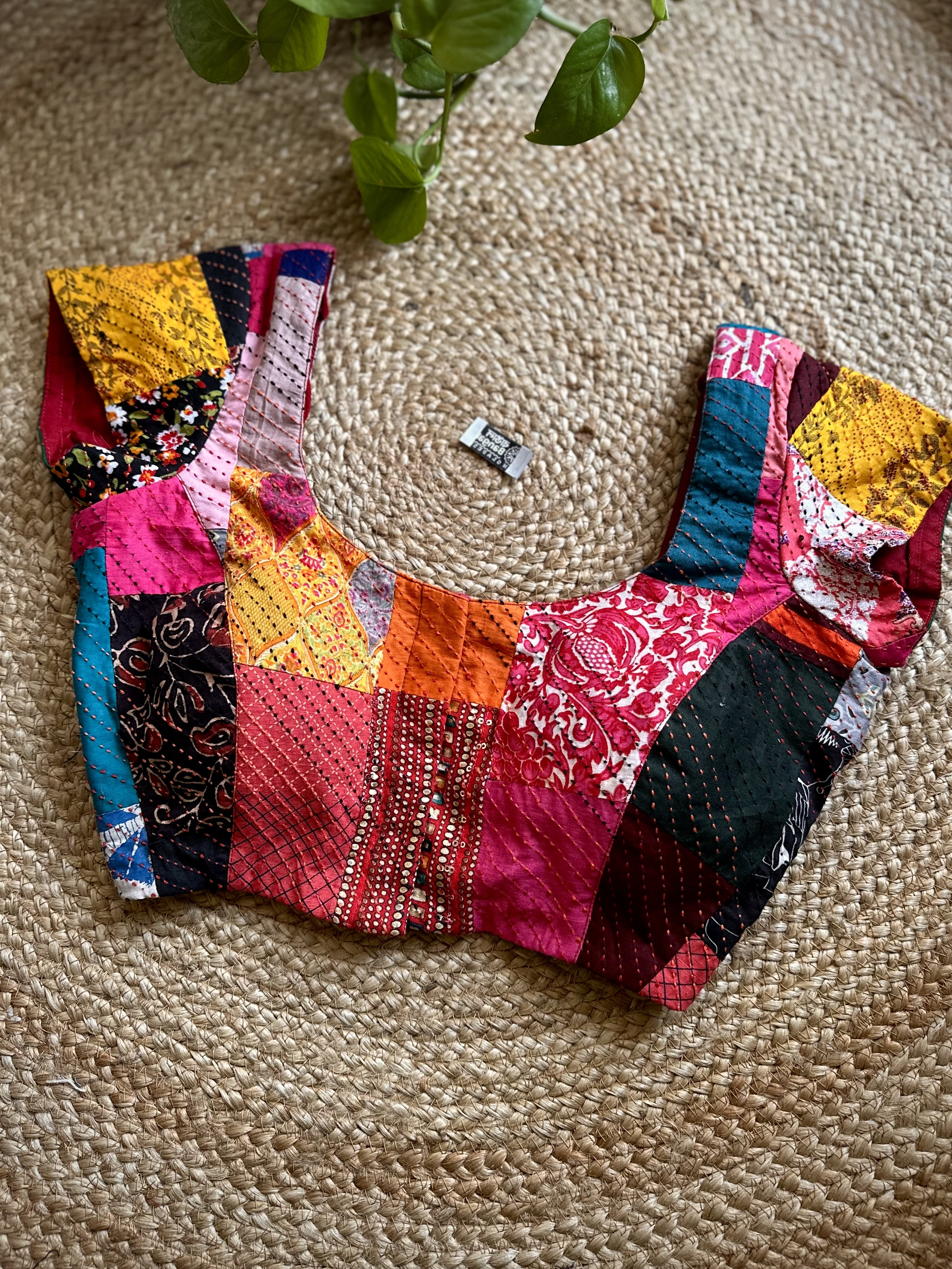 patchwork kantha blouse
